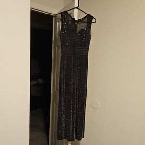 Stunning Black Sequin Maxi Dress